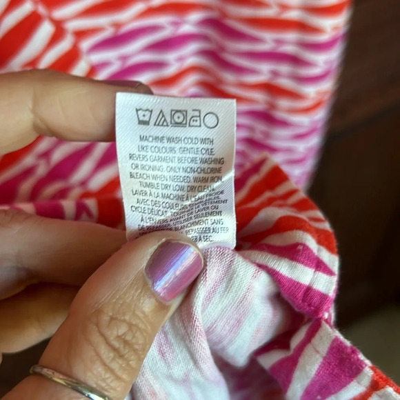 Hatley Fish Zip A Line Dress Women’s PS Large Pink Red Short Sleeve - Picture 12 of 14